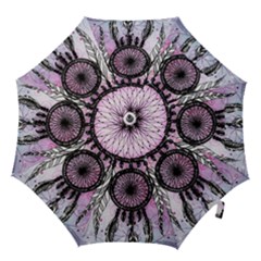 Dream Catcher Art Feathers Pink Hook Handle Umbrellas (small) by Bedest