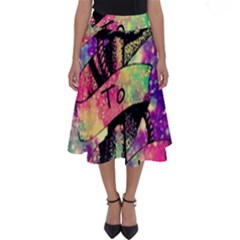Anchor Purple Space Perfect Length Midi Skirt by Bedest