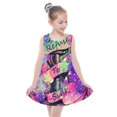 Anchor Purple Space Kids  Summer Dress by Bedest