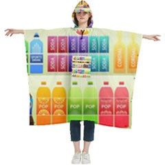 Supermarket Shelf Products Snacks Women s Hooded Rain Ponchos by Cendanart