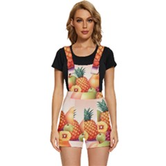 Fruit Pattern Apple Abstract Food Short Overalls by Proyonanggan