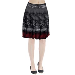 Grave Yard Dark Fantasy Trees Pleated Skirt by Cemarart