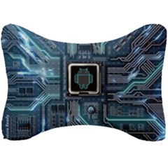 Circuit Board Motherboard Seat Head Rest Cushion by Cemarart