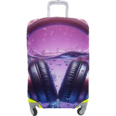 Headphones Sound Audio Music Radio Luggage Cover (large) by Hannah976