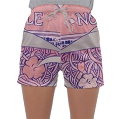 Ramen Kawaii Aesthetic Pink Sleepwear Shorts by Cemarart
