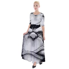 Png Huod Half Sleeves Maxi Dress by saad11
