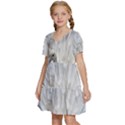 White Peacock Bird Kids  Short Sleeve Tiered Mini Dress View2