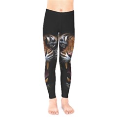 Tiger Angry Nima Face Wild Kids  Classic Winter Leggings by Cemarart