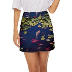 Koi Fish Carp Mini Front Wrap Skirt by Cemarart