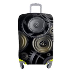 Abstract Style Gears Gold Silver Luggage Cover (small) by Cemarart
