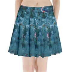 Fish Koi Carp Pleated Mini Skirt by Cemarart