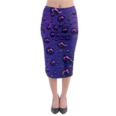 Purple Waterdrops Water Drops Midi Pencil Skirt by Cemarart