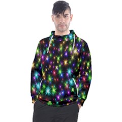 Star Colorful Christmas Abstract Men s Pullover Hoodie by Cemarart
