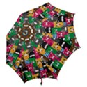 Cat Funny Colorful Pattern Hook Handle Umbrellas (Medium) View2