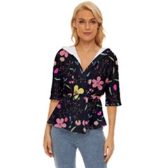 Beautiful Flower Plants Aesthetic Secret Garden Lightweight Drawstring Hooded Top by Grandong