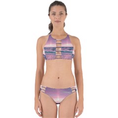 Sunset Ocean Beach Catcher Dream Evening Night Sunset Perfectly Cut Out Bikini Set by Cemarart