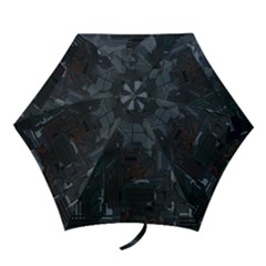Abstract Tech Computer Motherboard Technology Mini Folding Umbrellas by Cemarart