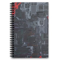 Abstract Tech Computer Motherboard Technology 5 5  X 8 5  Notebook by Cemarart