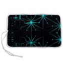 Space Time Abstract Pattern Alien Dark Green Pattern Pen Storage Case (S) View1