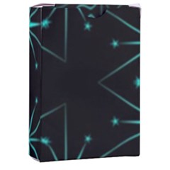 Space Time Abstract Pattern Alien Dark Green Pattern Playing Cards Single Design (rectangle) With Custom Box by Cemarart