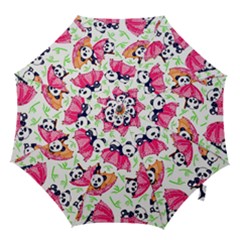 Panda Umbrella Pattern Hook Handle Umbrellas (medium) by Cemarart