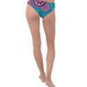 Floral Pattern Abstract Colorful Flow Oriental Spring Summer Ring Detail Bikini Bottoms View2