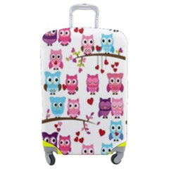 Owl Pattern Luggage Cover (medium) by Cemarart