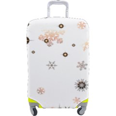 Golden-snowflake Luggage Cover (large) by saad11
