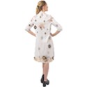 Golden-snowflake Long Sleeve Mini Shirt Dress View2