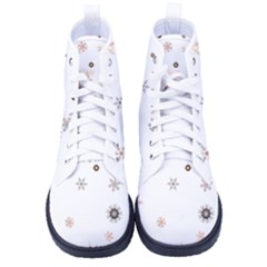 Golden-snowflake Women s High-top Canvas Sneakers by saad11