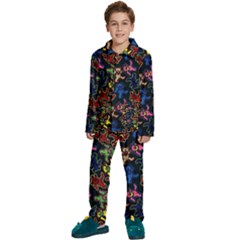 Dead Head Deadhead Grateful Dead Kids  Long Sleeve Velvet Pajamas Set by Cemarart