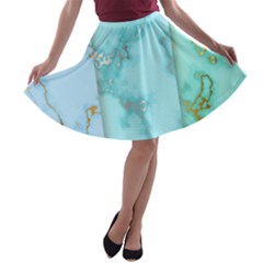 Background Marble Set A-line Skater Skirt by Ndabl3x