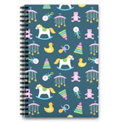 Cute Babies Toys Seamless Pattern 5 5  X 8 5  Notebook by Ndabl3x