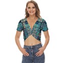Texture Pattern Abstract Colorful Digital Art Twist Front Crop Top View1