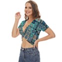 Texture Pattern Abstract Colorful Digital Art Twist Front Crop Top View2