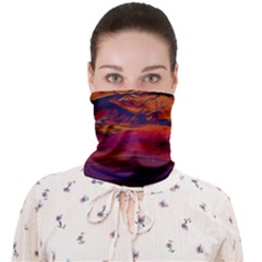 Time Wind Polishpattern Architecture Building City Cityscape Nature Pop-art Pop Surrealism  Retrowave Face Covering Bandana (adult) by Cemarart