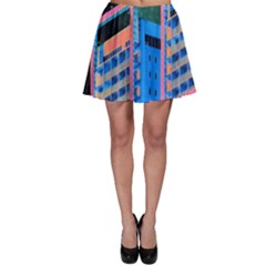 Fantasy City Architecture Building Cityscape Skater Skirt by Cemarart