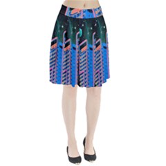 Fantasy City Architecture Building Cityscape Pleated Skirt by Cemarart