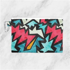 Abstract, Colorful, Colors Canvas Cosmetic Bag (large) by nateshop