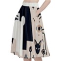 Egypt Pyramid Nature Desert A-Line Full Circle Midi Skirt With Pocket View2