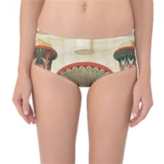 Egyptian Architecture Column Mid-waist Bikini Bottoms by Proyonanggan