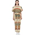 Egyptian Architecture Column Batwing Lightweight Chiffon Jumpsuit View1