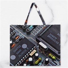 Motherboard Board Circuit Electronic Technology Zipper Large Tote Bag by Cemarart