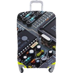 Motherboard Board Circuit Electronic Technology Luggage Cover (large) by Cemarart