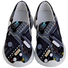 Motherboard Board Circuit Electronic Technology Kids Lightweight Slip Ons by Cemarart