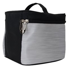Aluminum Textures, Horizontal Metal Texture, Gray Metal Plate Make Up Travel Bag (small) by nateshop