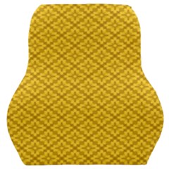 Yellow Floral Pattern Vintage Pattern, Yellow Background Car Seat Back Cushion  by nateshop