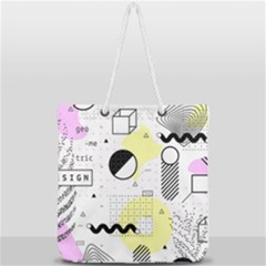 Graphic Design Geometric Background Full Print Rope Handle Tote (large) by Grandong