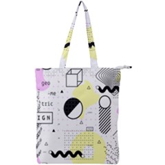 Graphic Design Geometric Background Double Zip Up Tote Bag by Grandong