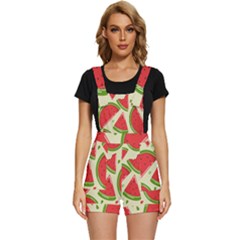 Cute Watermelon Seamless Pattern Short Overalls by Grandong